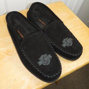 Harley-Davidson Clay D93926 Mens Black Suede Loafer Slippers Shoes Size 11M